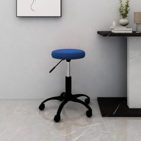 Silla de oficina giratoria de terciopelo azul en Sillas de oficina | Comprar online en Foru.es