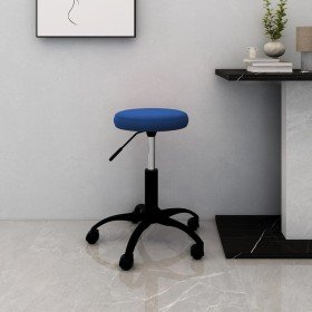 Silla de oficina giratoria de terciopelo azul en Sillas de oficina | Comprar online en Foru.es