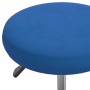 Silla de oficina giratoria de terciopelo azul en Sillas de oficina | Comprar online en Foru.es