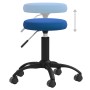 Silla de oficina giratoria de terciopelo azul en Sillas de oficina | Comprar online en Foru.es