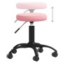 Silla de oficina giratoria de terciopelo rosa en Sillas de oficina | Comprar online en Foru.es