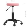 Silla de oficina giratoria de terciopelo rosa en Sillas de oficina | Comprar online en Foru.es