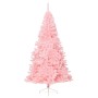 Medio árbol de Navidad artificial con soporte PVC rosa 240 cm de vidaXL, Arboles de navidad - Ref: Foro24-344674, Precio: 65,...