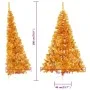 Medio árbol de Navidad artificial con soporte PET dorado 180 cm de vidaXL, Arboles de navidad - Ref: Foro24-344692, Precio: 1...