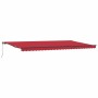 Toldo Retráctil Manual Rojo 600 x 350 cm Poliéster y Acero en Toldos | Comprar online en Foru.es