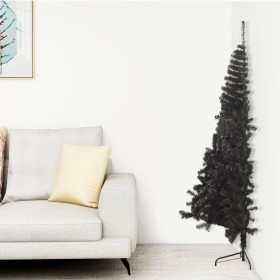 Medio árbol de Navidad artificial con soporte PVC negro 240 cm de vidaXL, Arboles de navidad - Ref: Foro24-344679, Precio: 47...
