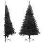 Medio árbol de Navidad artificial con soporte PVC negro 240 cm de vidaXL, Arboles de navidad - Ref: Foro24-344679, Precio: 47...