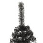 Medio árbol de Navidad artificial con soporte PVC negro 240 cm de vidaXL, Arboles de navidad - Ref: Foro24-344679, Precio: 47...