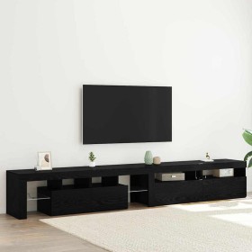 Gabinete de TV 3 pcs Roble Negro 260 x 37 x 40 cm en Muebles TV | Comprar online en Foru.es
