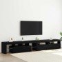 Gabinete de TV 3 pcs Roble Negro 260 x 37 x 40 cm en Muebles TV | Comprar online en Foru.es