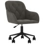 Silla de oficina giratoria de terciopelo gris oscuro de vidaXL, Sillas de oficina - Ref: Foro24-344868, Precio: 87,27 €, Desc...