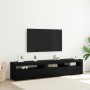 Gabinete de TV 2 pcs Roble Negro 195 x 35 x 40 cm en Muebles TV | Comprar online en Foru.es