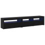 Gabinete de TV 2 pcs Roble Negro 195 x 35 x 40 cm en Muebles TV | Comprar online en Foru.es