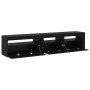 Gabinete de TV 2 pcs Roble Negro 195 x 35 x 40 cm en Muebles TV | Comprar online en Foru.es