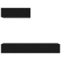 Conjunto de mueble de TV 3 pcs Roble Negro Madera de ingeniería en Muebles TV | Comprar online en Foru.es