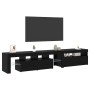 Gabinete de TV 2 pcs Roble Negro 260 x 37 x 40 cm en Muebles TV | Comprar online en Foru.es
