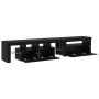 Gabinete de TV 2 pcs Roble Negro 260 x 37 x 40 cm en Muebles TV | Comprar online en Foru.es