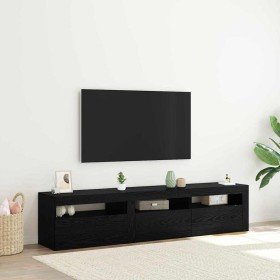 Gabinete de TV 2 pcs Roble Negro 180 x 35 x 40 cm en Muebles TV | Comprar online en Foru.es
