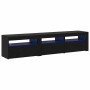 Gabinete de TV 2 pcs Roble Negro 180 x 35 x 40 cm en Muebles TV | Comprar online en Foru.es