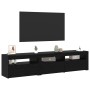 Gabinete de TV 2 pcs Roble Negro 180 x 35 x 40 cm en Muebles TV | Comprar online en Foru.es