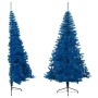 Medio árbol de Navidad artificial con soporte PVC azul 240 cm de vidaXL, Arboles de navidad - Ref: Foro24-344684, Precio: 31,...