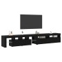 Gabinete de TV 2 pcs Roble Negro 260 x 37 x 40 cm en Muebles TV | Comprar online en Foru.es