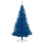 Medio árbol de Navidad artificial con soporte PVC azul 210 cm de vidaXL, Arboles de navidad - Ref: Foro24-344683, Precio: 27,...