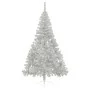 Medio árbol de Navidad artificial y soporte PVC plateado 240 cm de vidaXL, Arboles de navidad - Ref: Foro24-344699, Precio: 6...