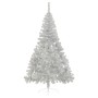 Medio árbol de Navidad artificial y soporte PVC plateado 240 cm de vidaXL, Arboles de navidad - Ref: Foro24-344699, Precio: 6...