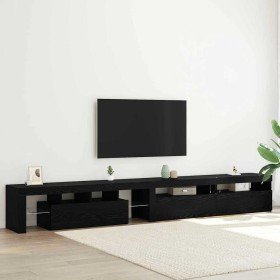 Gabinete de TV 3 pcs Roble Negro 260 x 37 x 40 cm en Muebles TV | Comprar online en Foru.es