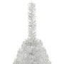 Medio árbol de Navidad artificial y soporte PVC plateado 240 cm de vidaXL, Arboles de navidad - Ref: Foro24-344699, Precio: 6...