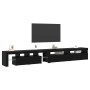 Gabinete de TV 3 pcs Roble Negro 260 x 37 x 40 cm en Muebles TV | Comprar online en Foru.es