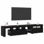 Gabinete de TV 2 pcs Roble Negro 260 x 37 x 40 cm en Muebles TV | Comprar online en Foru.es
