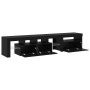 Gabinete de TV 2 pcs Roble Negro 260 x 37 x 40 cm en Muebles TV | Comprar online en Foru.es