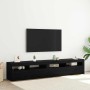 Gabinete de TV 2 pcs Roble Negro 210 x 35 x 40 cm en Muebles TV | Comprar online en Foru.es