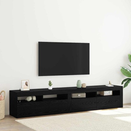 Gabinete de TV 2 pcs Roble Negro 210 x 35 x 40 cm en Muebles TV | Comprar online en Foru.es