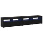 Gabinete de TV 2 pcs Roble Negro 210 x 35 x 40 cm en Muebles TV | Comprar online en Foru.es