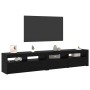 Gabinete de TV 2 pcs Roble Negro 210 x 35 x 40 cm en Muebles TV | Comprar online en Foru.es