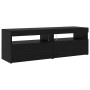 Conjunto de mueble de TV 3 pcs Roble Negro 240 x 35 x 40 cm en Muebles TV | Comprar online en Foru.es