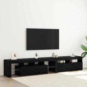 Gabinete de TV 2 pcs Roble Negro 260 x 37 x 40 cm en Muebles TV | Comprar online en Foru.es