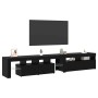 Gabinete de TV 2 pcs Roble Negro 260 x 37 x 40 cm en Muebles TV | Comprar online en Foru.es