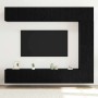 Conjunto de mueble de TV 5 pcs Roble Negro Madera de ingeniería en Muebles TV | Comprar online en Foru.es