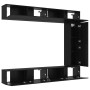 Conjunto de mueble de TV 5 pcs Roble Negro Madera de ingeniería en Muebles TV | Comprar online en Foru.es