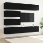 Conjunto de mueble de TV 6 pcs Roble Negro Madera de ingeniería en Muebles TV | Comprar online en Foru.es