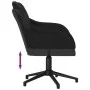 Black velvet swivel office chair by vidaXL, Office chairs - Ref: Foro24-344862, Price: 91,46 €, Discount: %