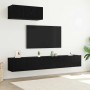 Conjunto de mueble de TV 3 pcs Roble Negro Madera de ingeniería en Muebles TV | Comprar online en Foru.es