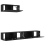 Conjunto de mueble de TV 3 pcs Roble Negro Madera de ingeniería en Muebles TV | Comprar online en Foru.es