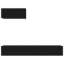 Conjunto de mueble de TV 3 pcs Roble Negro Madera de ingeniería en Muebles TV | Comprar online en Foru.es