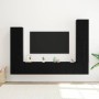 Conjunto de mueble de TV 4 pcs Roble Negro Madera de ingeniería en Muebles TV | Comprar online en Foru.es