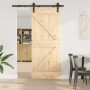 Puerta corredera con herrajes madera maciza de pino 85x210 cm en Puertas | Comprar online en Foru.es